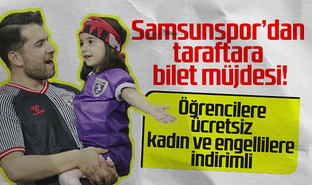 Samsunspor’dan Taraftara Bilet Müjdesi! Öğrencilere Ücretsiz, Kadın ve Engellilere İndirimli