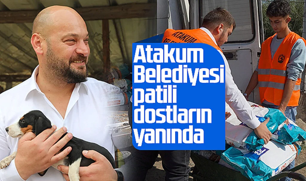 Atakum Belediyesi'nden Sokak Hayvanlarına Mama ve Bakım Desteği