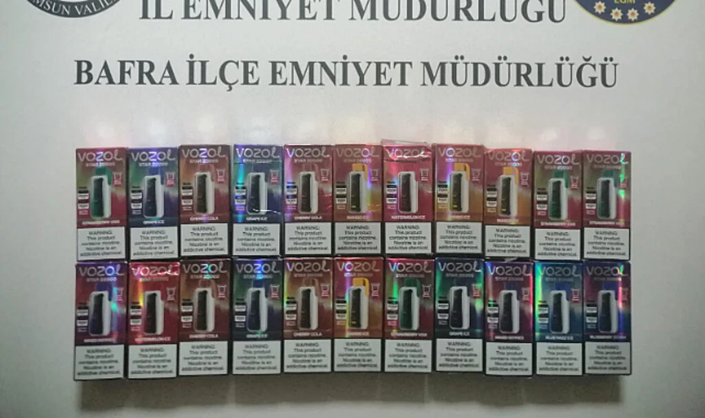 Bafra'da 22 Kaçak Elektronik Sigara Ele Geçirildi