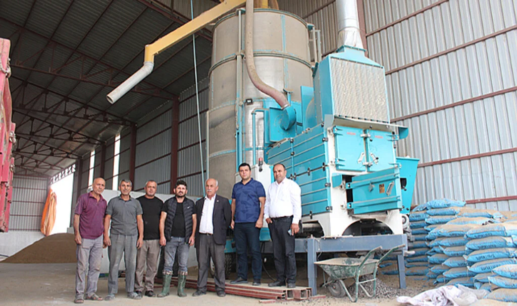 Bafra'da Ziraat Odası Çeltik Kurutma Makinesi Hizmete Girdi