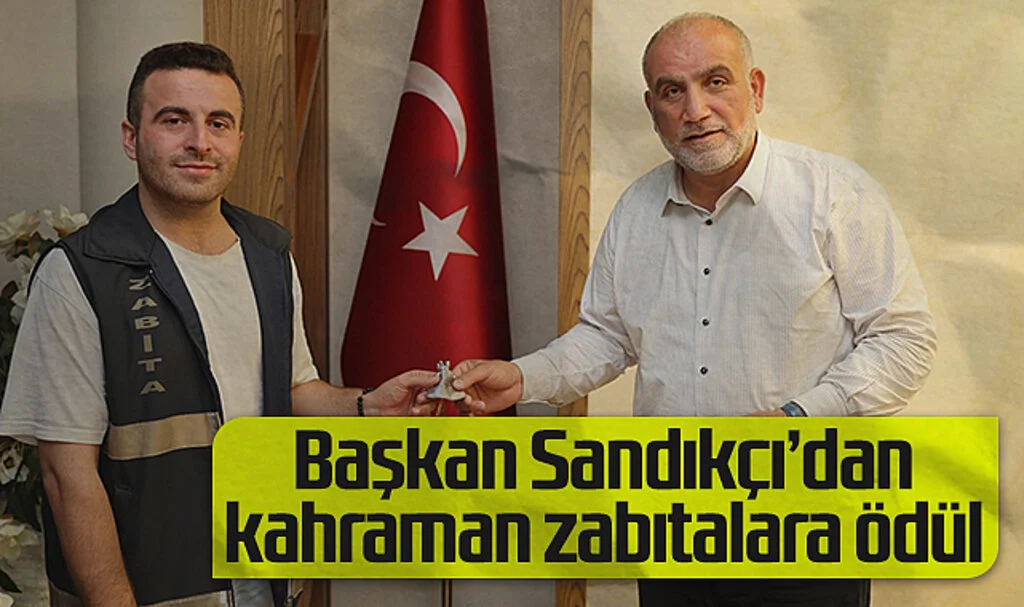 Başkan Sandıkçı'dan İntiharı Engelleyen Zabıtalara Ödül