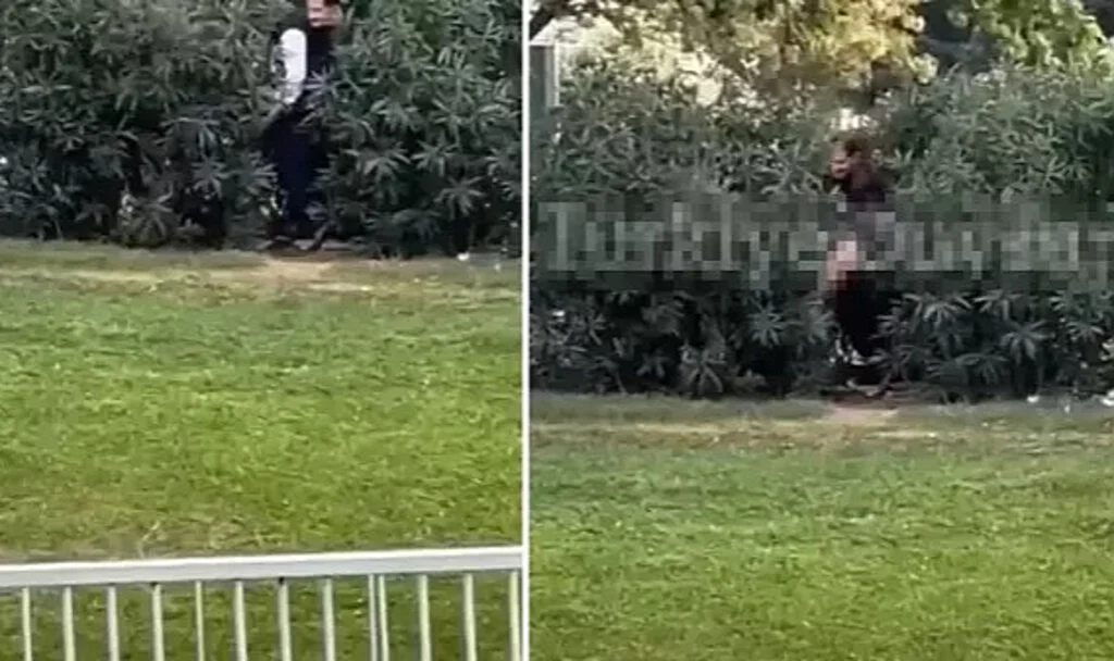 Çalılıklar Arasında Cinsel İlişki Skandalı Kamerada