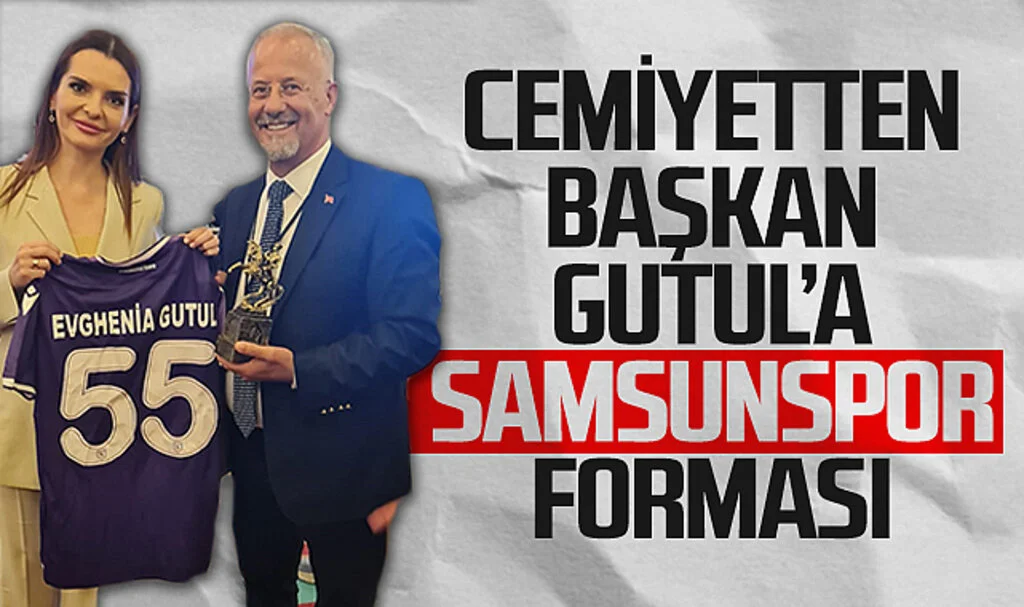 Cemiyetten Gagavuzya Devlet Başkanı Gutul'a Samsunspor Forması