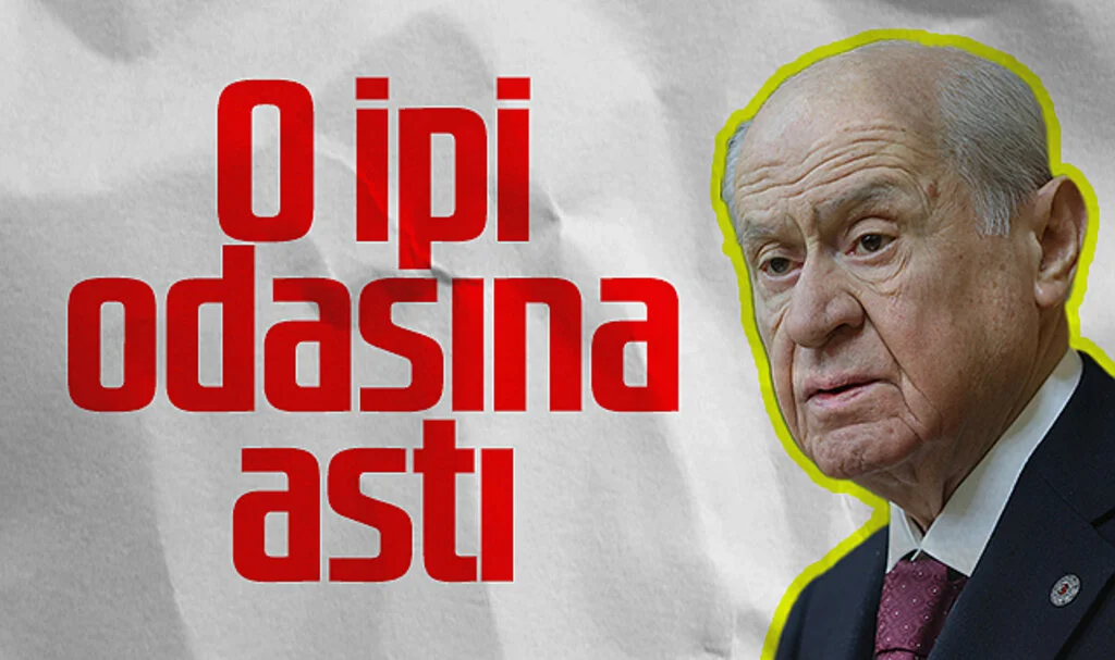 MHP Lideri Bahçeli, Dervişoğlu’nun kürsüden fırlattığı ipi odasına astı