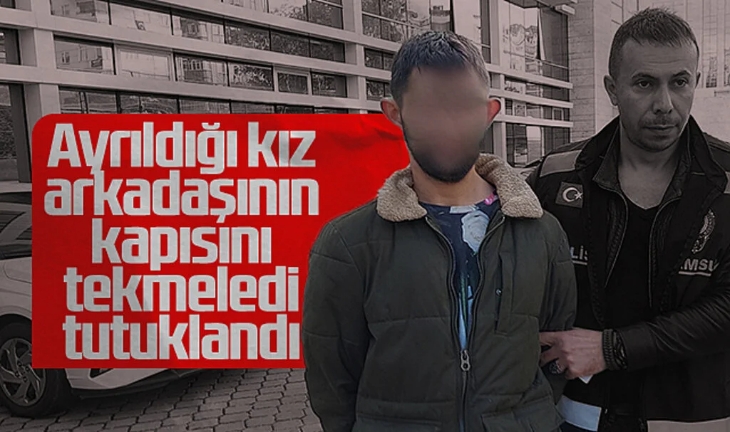 Samsun'da Ayrıldığı Kız Arkadaşının Kapısını Tekmeleyen Şahıs Tutuklandı