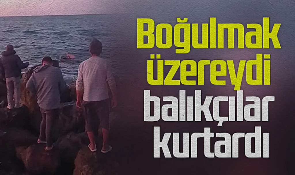 Samsun'da Boğulmak Üzere Olan Vatandaşı Balıkçı Kurtardı
