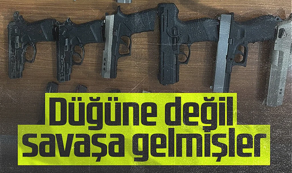 Samsun'da düğüne yapılan operasyonda 8 adet ruhsatsız silah ele geçirildi