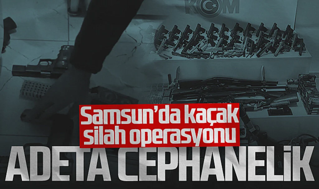 Samsun'da Eş Zamanlı Kaçak Silah Operasyonunda Adeta Cephanelik Ele Geçirildi