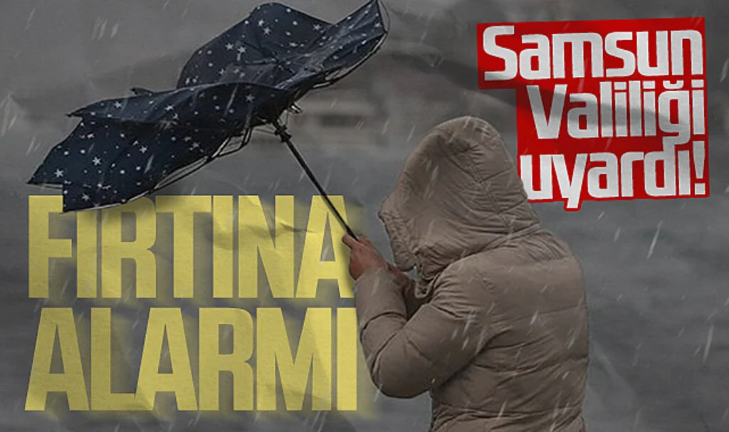 Samsun'da Fırtına Alarmı! Valilik Saat Vererek Uyardı...