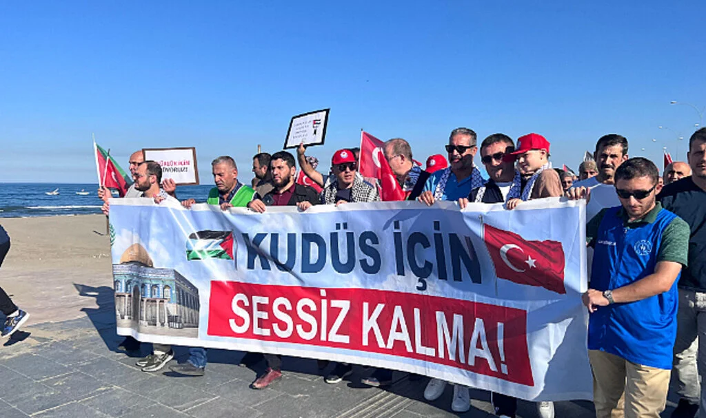 Samsun'da Hak İş'ten Filistin Yürüyüşü