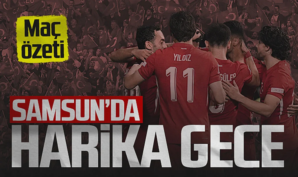 Samsun'da Harika Gece! Türkiye: 1 - Karadağ: 0 (Maç Özeti)
