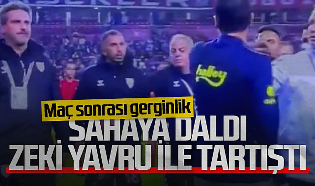 Samsun'da Maç Sonu Gerginlik! Mert Hakan Yandaş Saha İçine Girdi