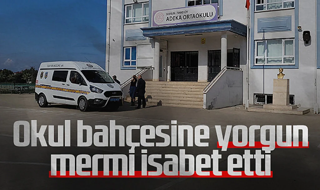 Samsun’da Okul Bahçesine Yorgun Mermi İsabet Etti