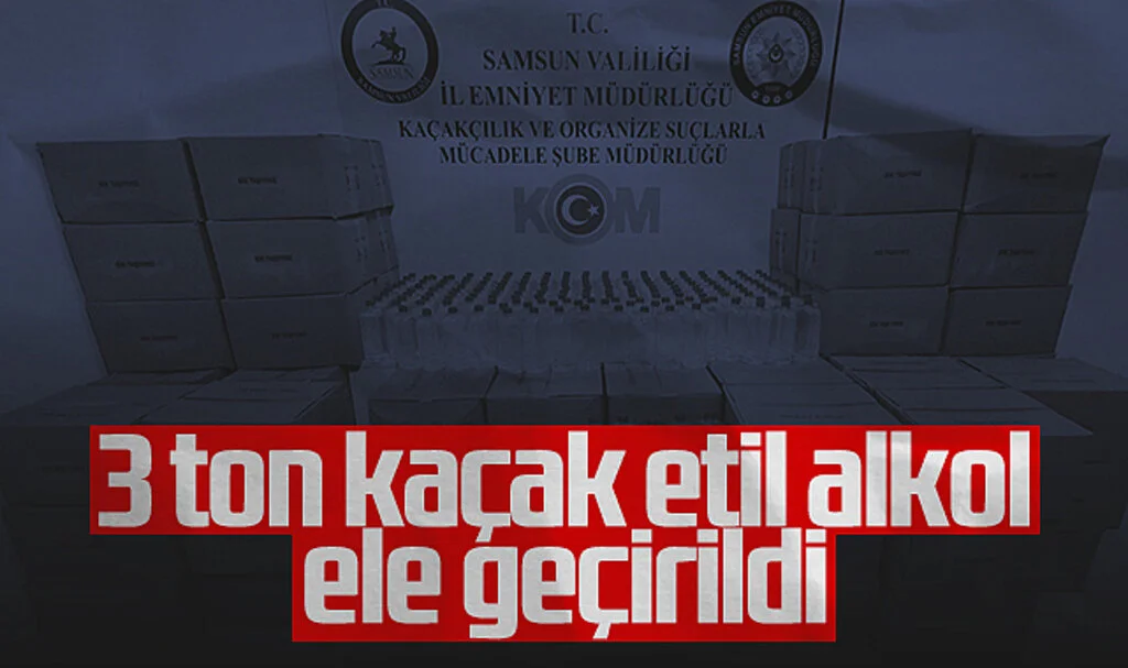 Samsun'da Sahte İçki Operasyonu: 3 Ton Kaçak Etil Alkol Ele Geçirildi