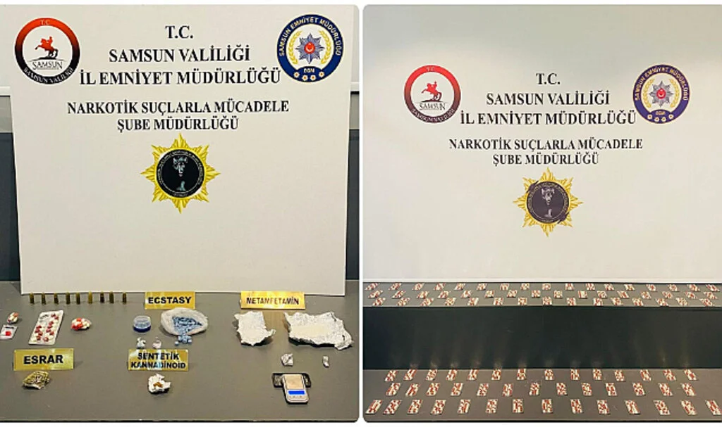 Samsun’da uyuşturucuyla yakalanan 2 kişi gözaltına alındı