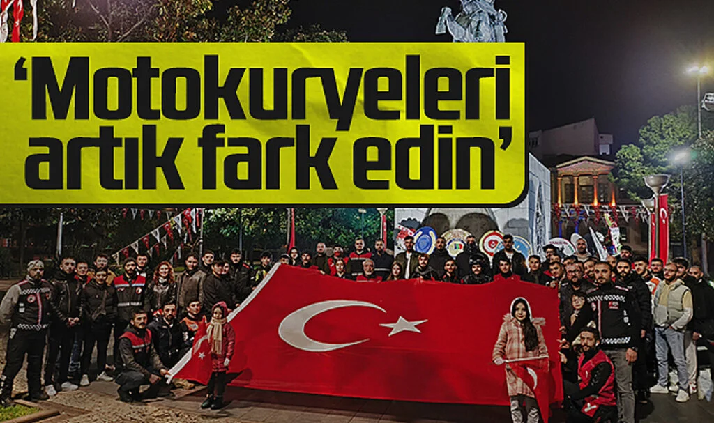 Samsun Motosikletli Kuryeler Derneği Cumhuriyet Bayramı’nda Farkındalık Konvoyu Düzenledi