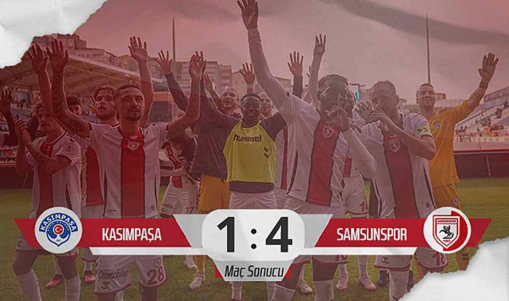 Samsunspor, Kasımpaşa Karşısında Şov Yaptı: 4-1 (Maç Özeti)