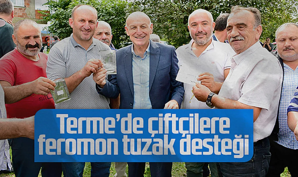 Terme'de Çiftçilere Feromon Tuzak Desteği Başladı