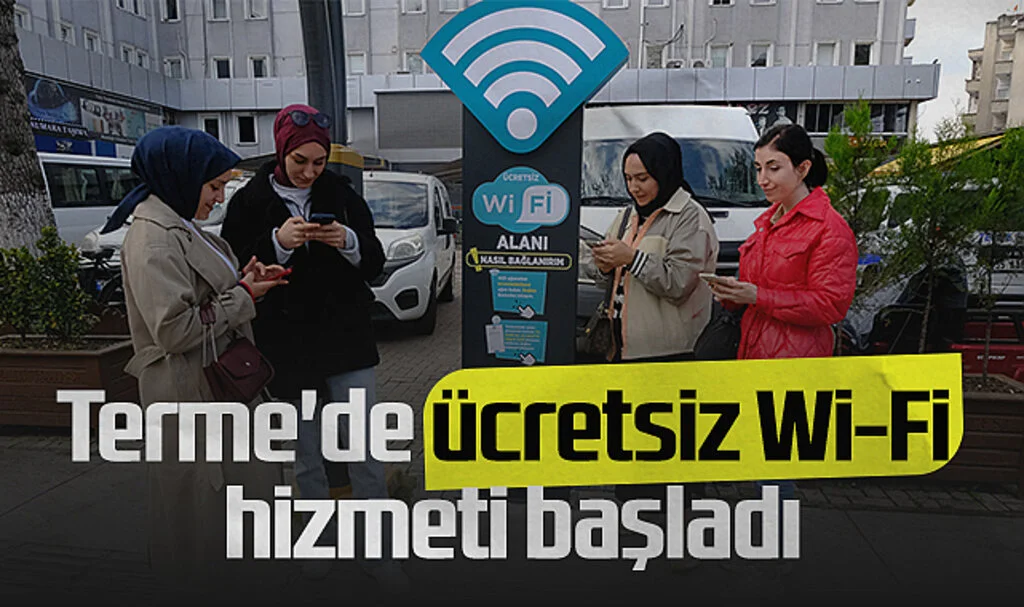 Terme'de Ücretsiz Wi-Fi Hizmeti Başladı