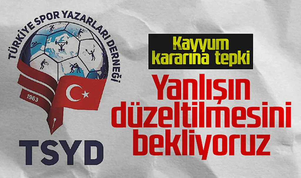 TSYD'den Başkan Oğuz Tongsir'in Görevden Uzaklaştırılması ve Kayyum Kararına Tepki