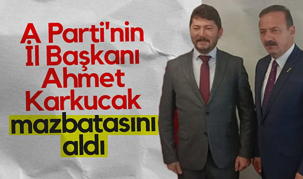 A Parti'nin Samsun İl Başkanı Ahmet Karkucak mazbatasını aldı