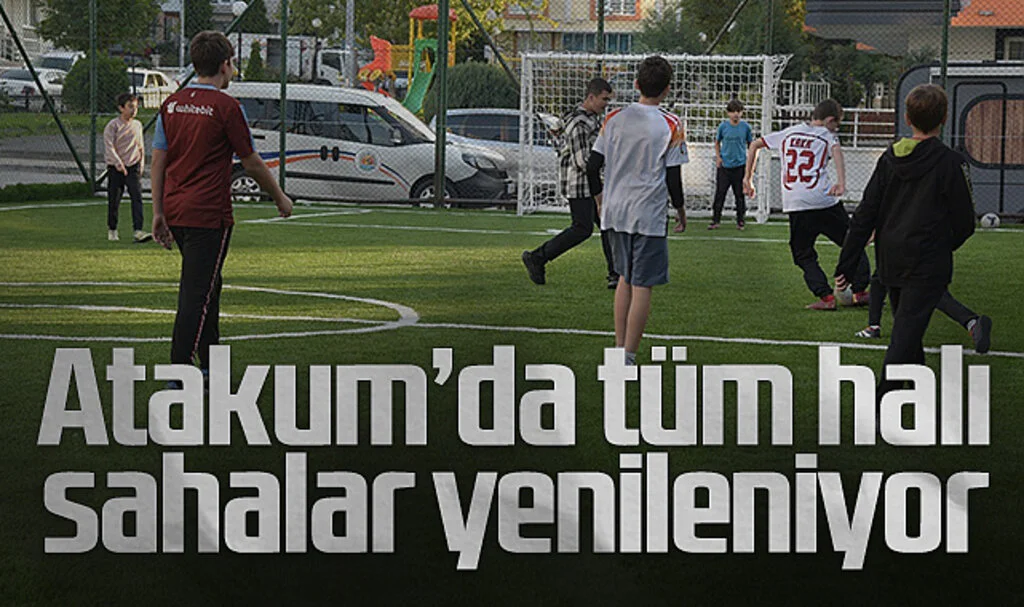 Atakum’da Tüm Halı Sahalar Yenileniyor