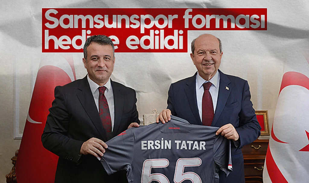KKTC Cumhurbaşkanı Tatar'a Samsunspor Forması