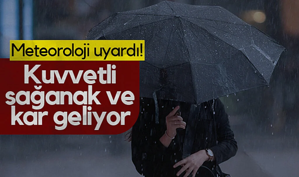 Meteorolojiden Samsun genelinde kuvvetli sağanak ve kar uyarısı