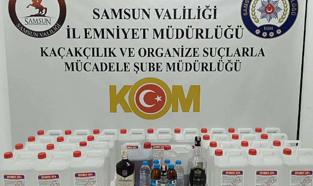 Samsun’da 130 Litre Etil Alkol Ele Geçirildi