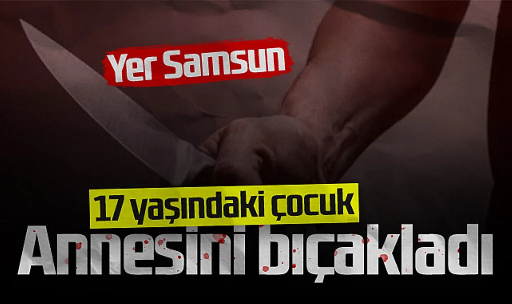 Samsun'da 17 yaşındaki çocuk annesini bıçakladı