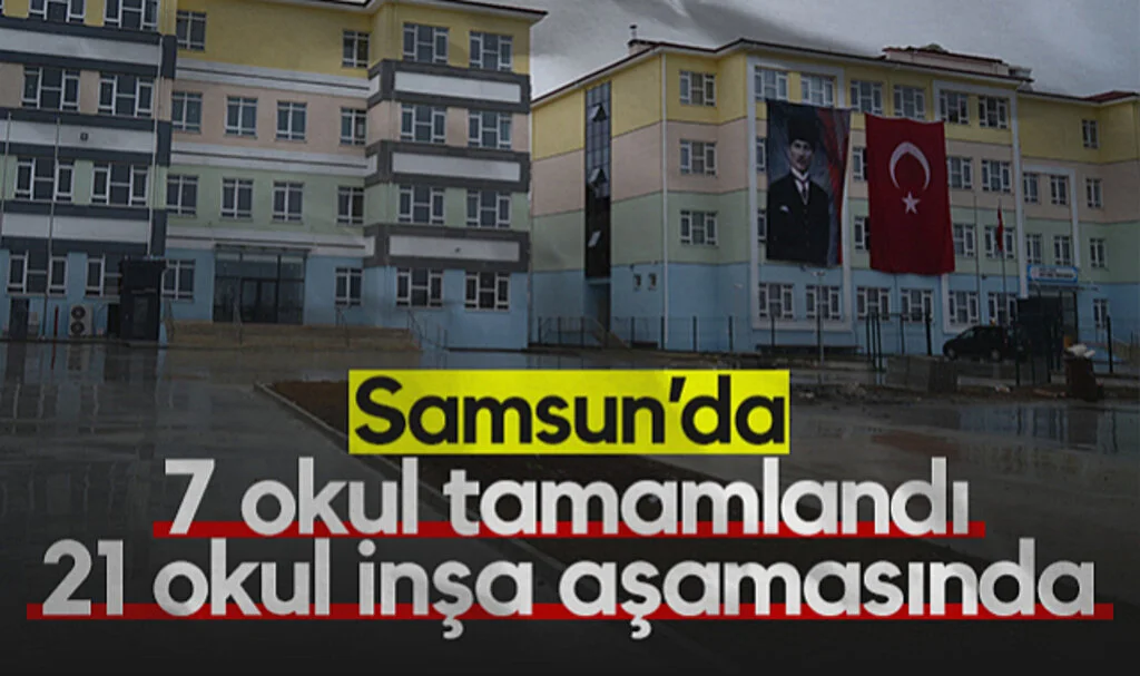 Samsun'da 7 Okul Tamamlandı, 21 Okulun İnşası Devam Ediyor