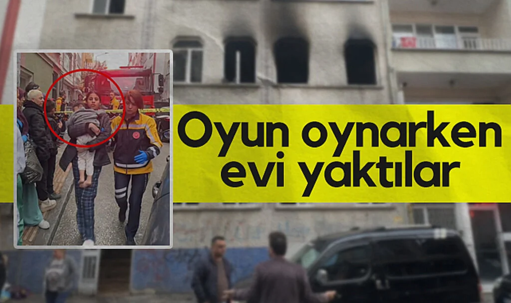 Samsun'da Çocukların Oyunu Yangına Sebep Oldu