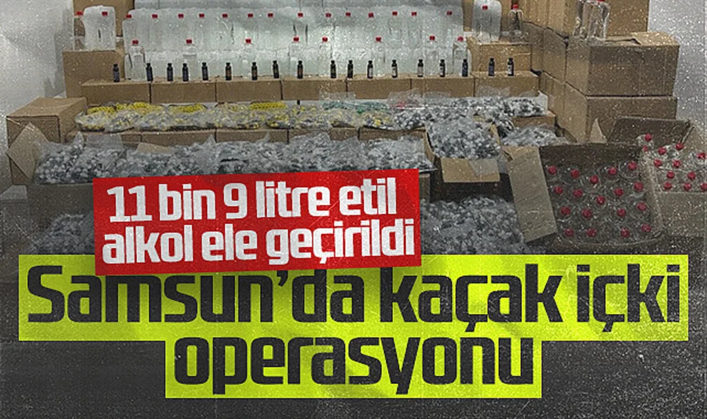 Samsun'da kaçak içki operasyonu: 3 kişi adliyede