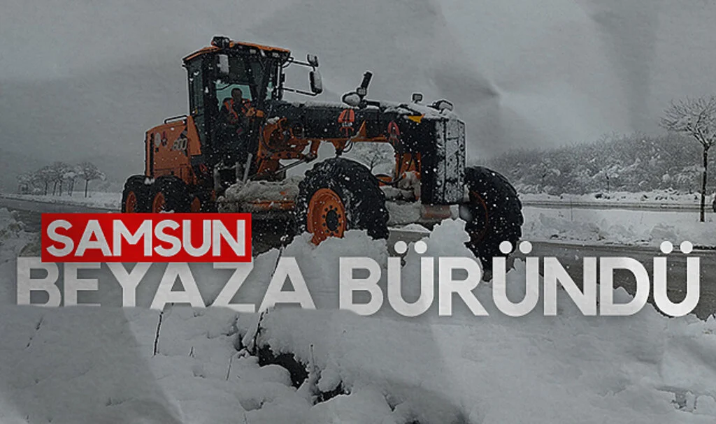 Samsun'da kar yağışı etkili oldu