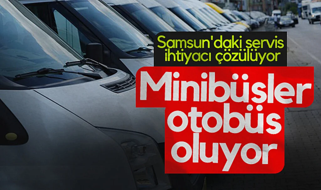 Samsun'da Minibüsler otobüs oluyor