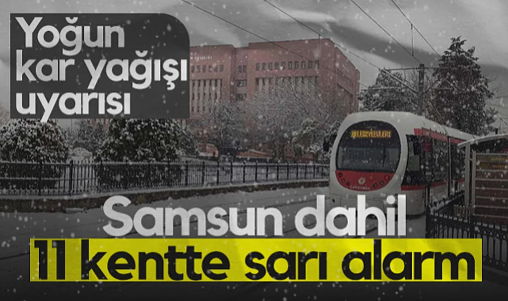 Samsun Dahil 11 Kentte Sarı Alarm! Yoğun Kar Yağışı Uyarısı