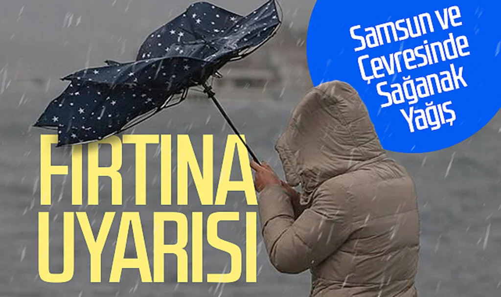 Samsun ve Çevresinde Sağanak Yağış Uyarısı