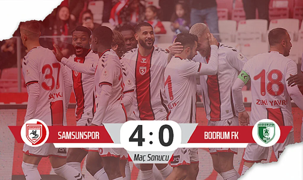 Samsunspor Evinde Bodrum FK’yı Farklı Yendi: 4-0 (Maç Özeti)