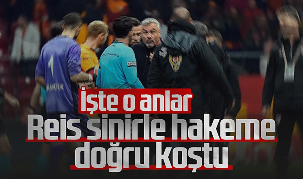 Samsunspor Teknik Direktörü Reis, Sinirle Hakem Halil Umut Meler'e Doğru Koştu! İşte O Anlar..