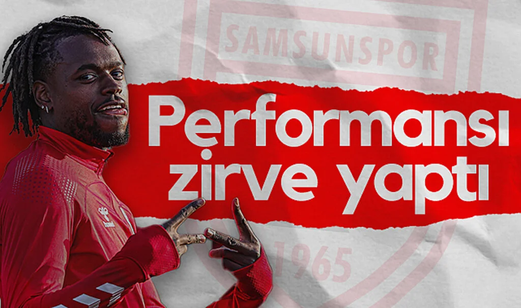 Samsunspor'un yıldızı Dimata'nın performansı zirve yaptı
