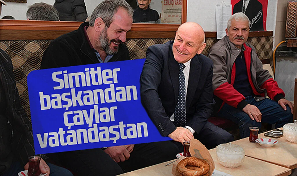 Terme'de Çaylar Esnaftan, Simitler Başkandan