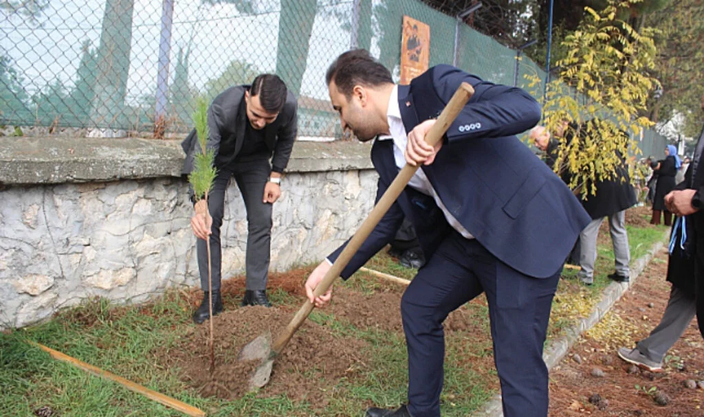 Vezirköprü’de Şehit Öğretmenler İçin 35 Fidan Dikildi