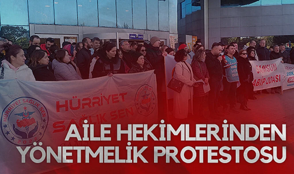 Aile Hekimleri Samsun'da Yeni Yönetmeliği Protesto Etti