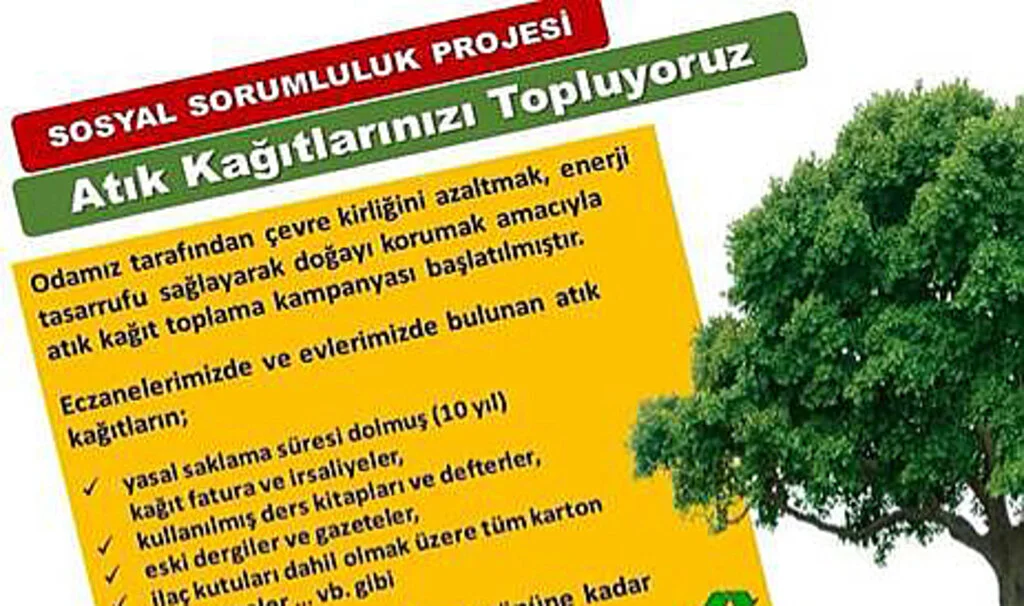 Eczacılar atık kağıt topladı