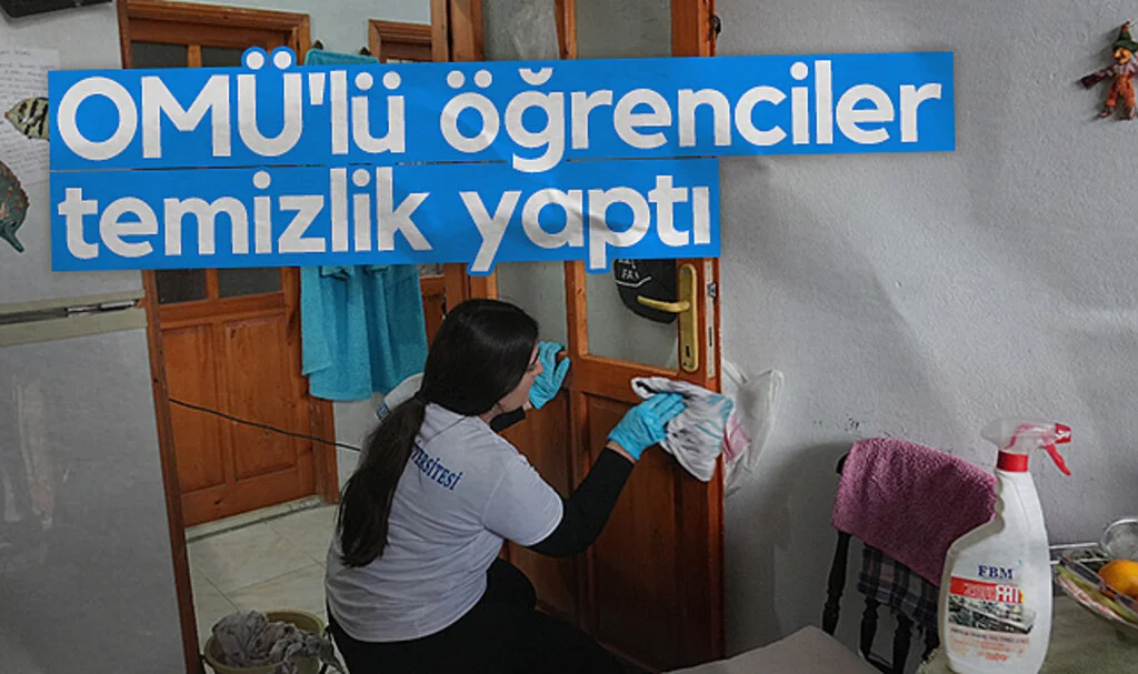 OMÜ'lü öğrenciler temizlik yaptı
