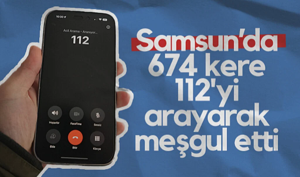 Samsun’da 112’yi 674 Kez Meşgul Eden Vatandaşa Ceza