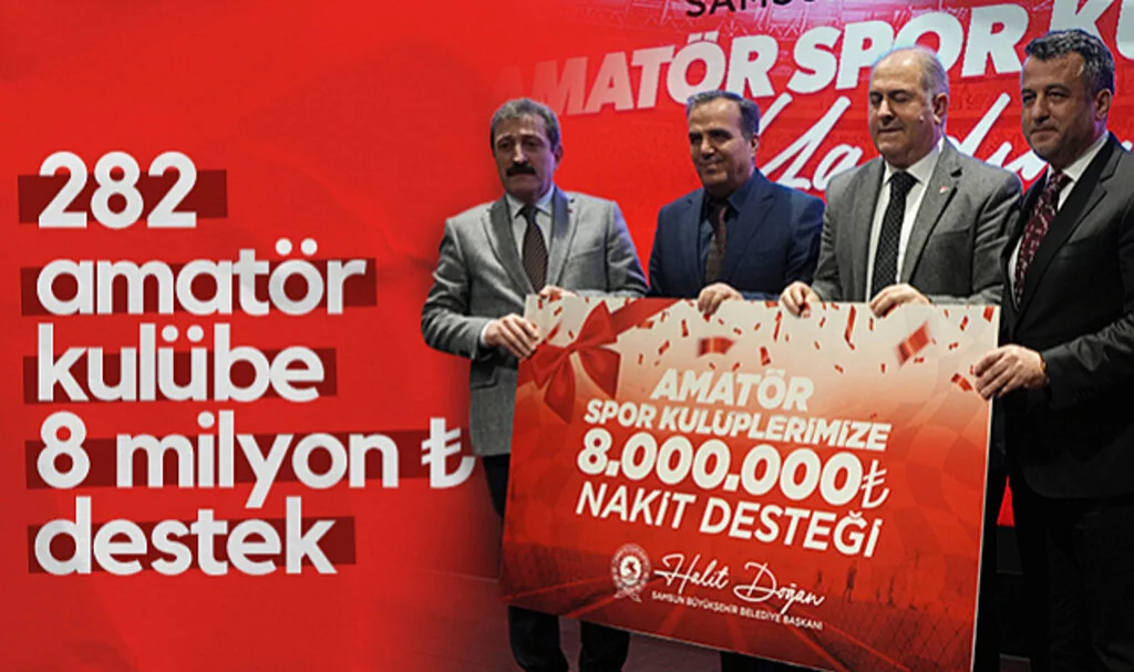 Samsun’da 282 Amatör Kulübe 8 Milyon TL Destek