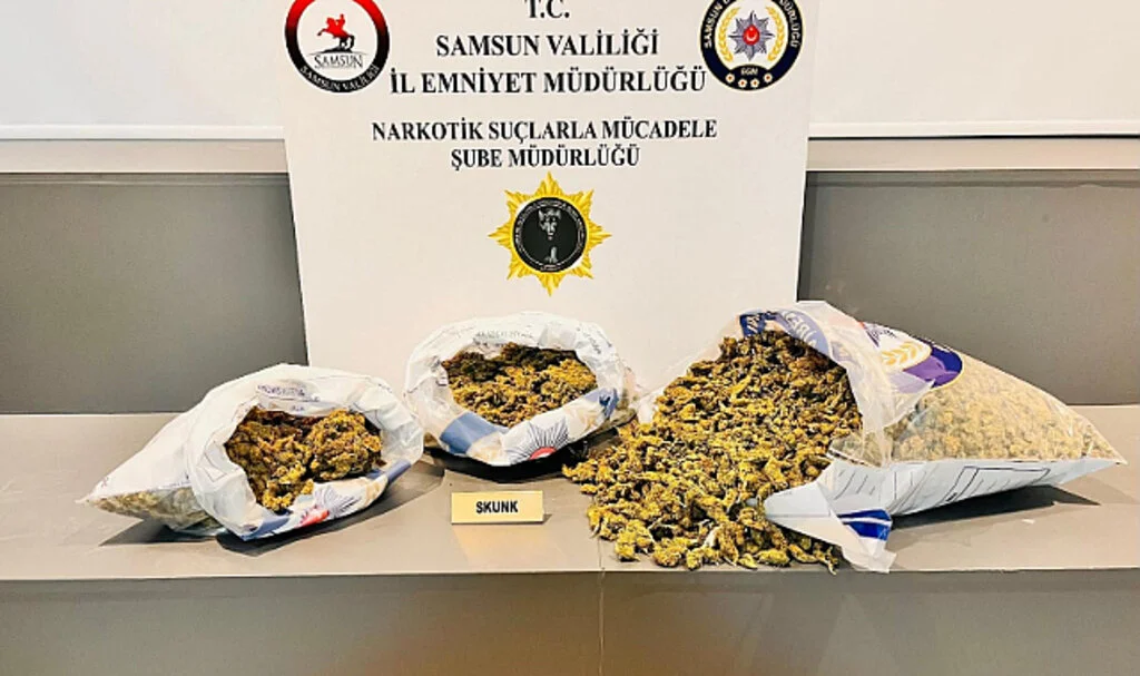Samsun'da 5 kilo 700 gram skunk ele geçirildi: 4 gözaltı