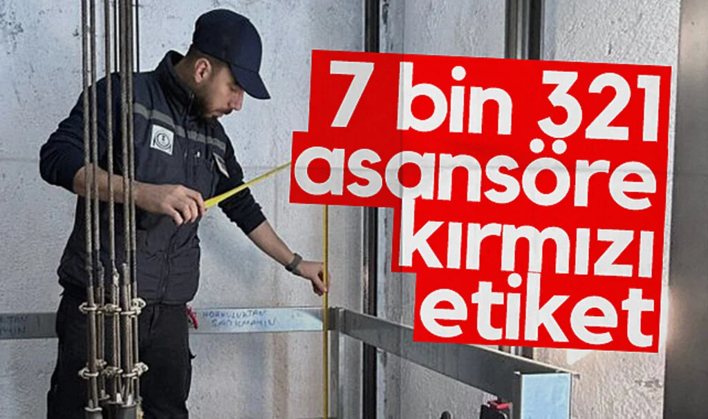 Samsun'da 7 bin 321 asansöre kırmızı etiket