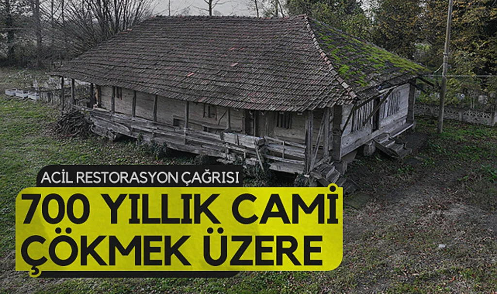 Samsun'da 700 yıllık cami çökmek üzere